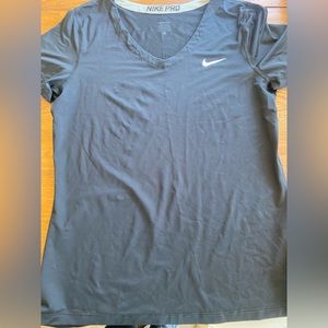 Nike Pro Dri Fit V Neck T-Shirt Black XL